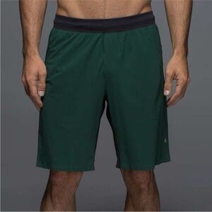 Lululemon Men’s Linerless Running Shorts Green 10”